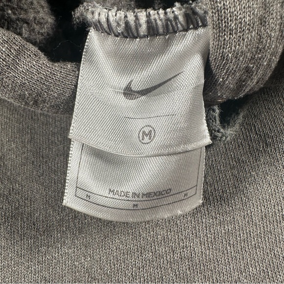 Vintage Nike Grey Tag Center Swoosh‎ Check Gray Hoodie Men’s Size Medium Mexico - Picture 6 of 7